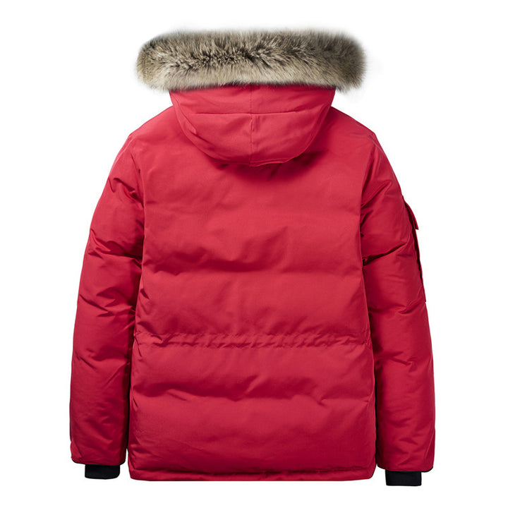 Herren Thermo-Parka mit Kapuze und abnehmbarem Fellbesatz – Marzano