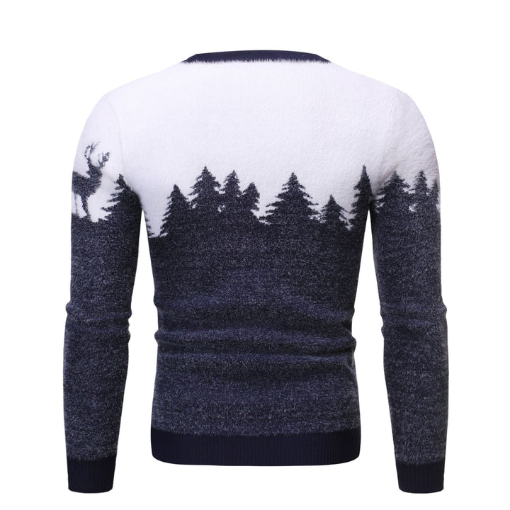 Herren gemütlicher Pullover mit Motivprint Echoarchiv