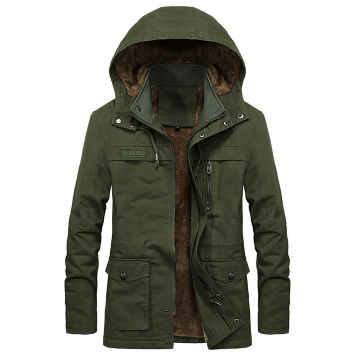 Herren Wetterfeste Parka mit Fleece-Futter Echo Archiv