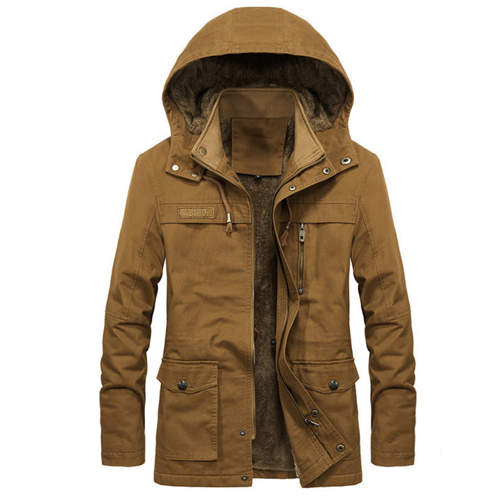 Herren Wetterfeste Parka mit Fleece-Futter Echo Archiv