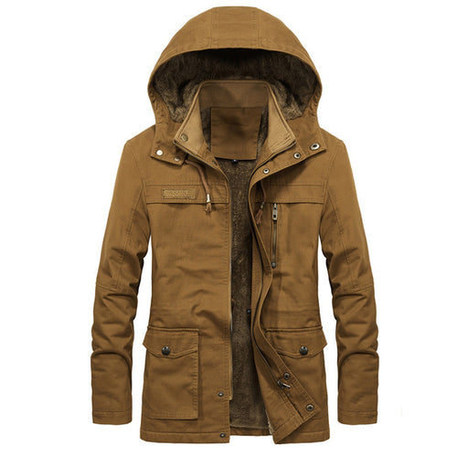 Herren Wetterfeste Parka mit Fleece-Futter Echo Archiv