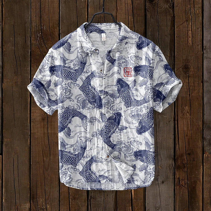 Echoarchiv | Vintage Fisch Japanische Kunst Shirt
