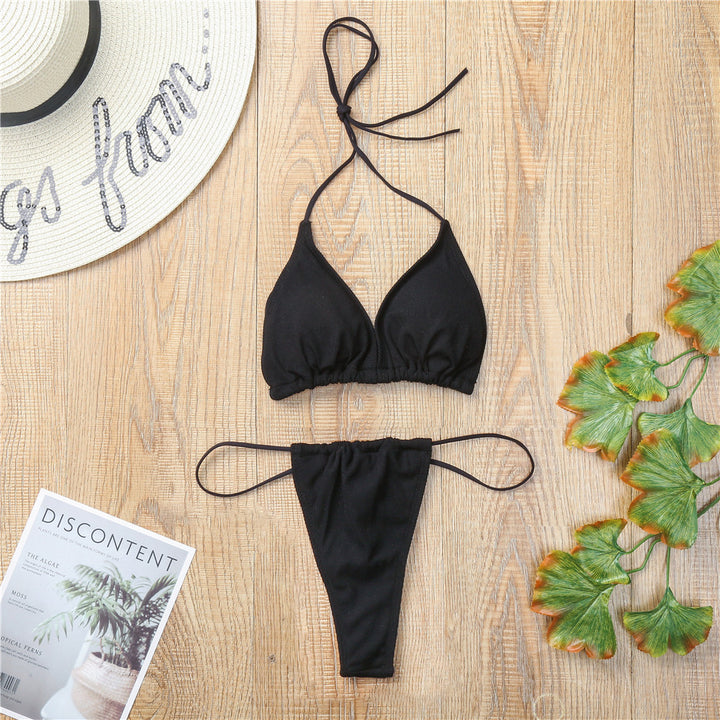 Damen Triangel-Bikini-Set mit modischen Bindebändern Echo Archiv