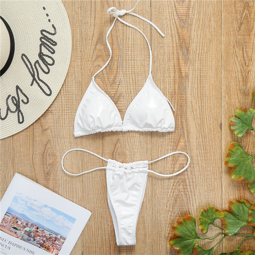 Damen Triangel-Bikini mit seidigem Finish und verstellbaren Trägern Echo Archiv