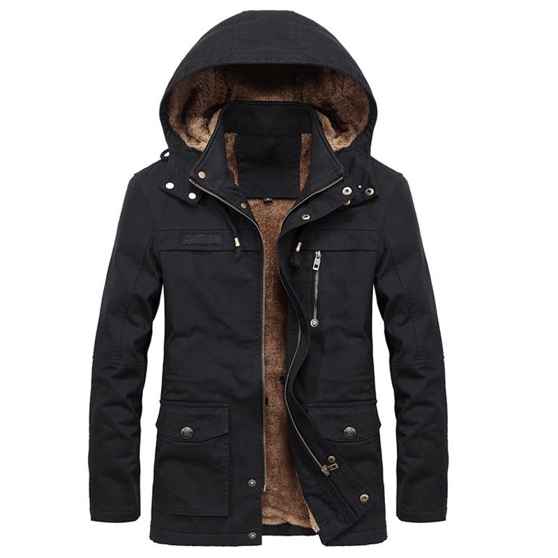 Herren Wetterfeste Parka mit Fleece-Futter Echo Archiv