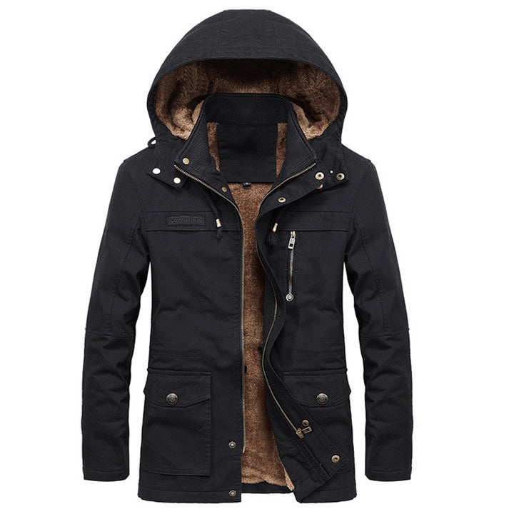 Herren Wetterfeste Parka mit Fleece-Futter Echo Archiv