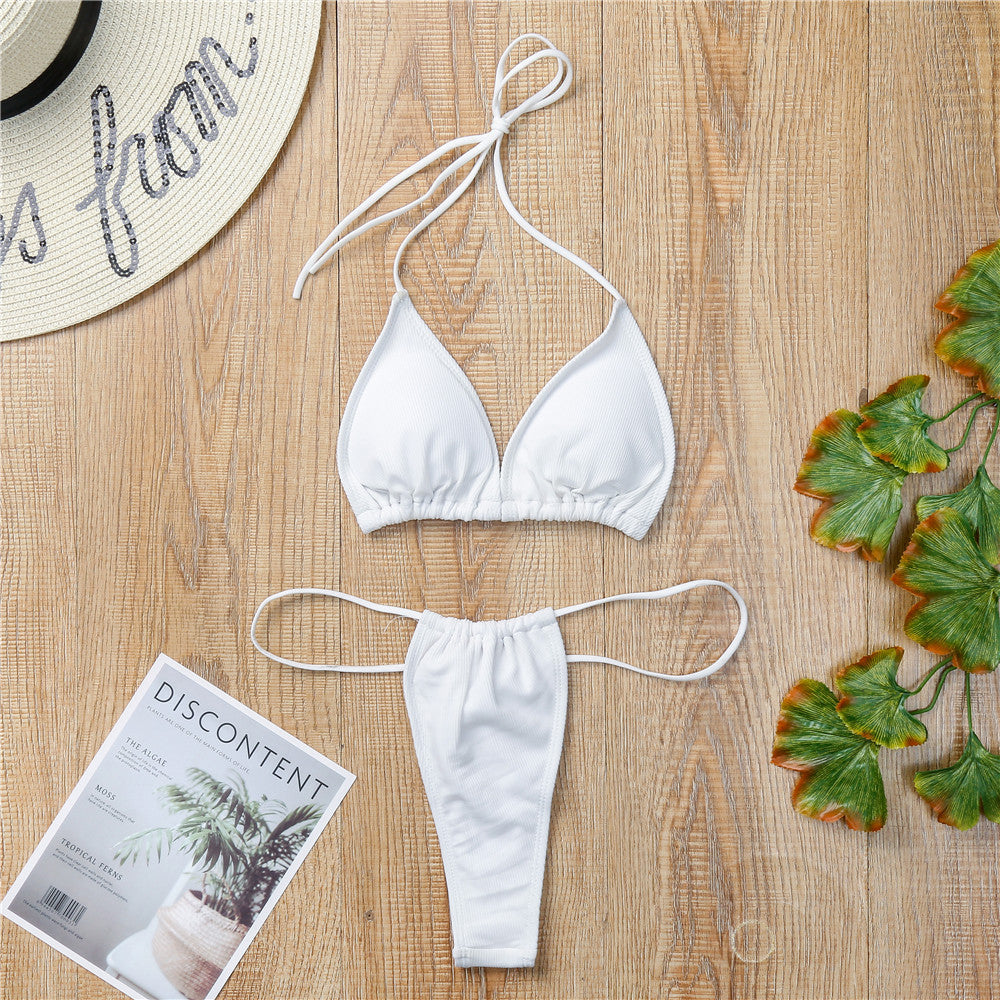 Damen Triangel-Bikini-Set mit modischen Bindebändern Echo Archiv