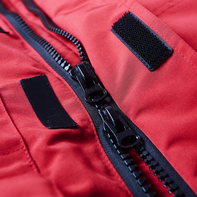 Herren Thermo-Parka mit abnehmbarer Kapuze und Fellkragen – Marzano