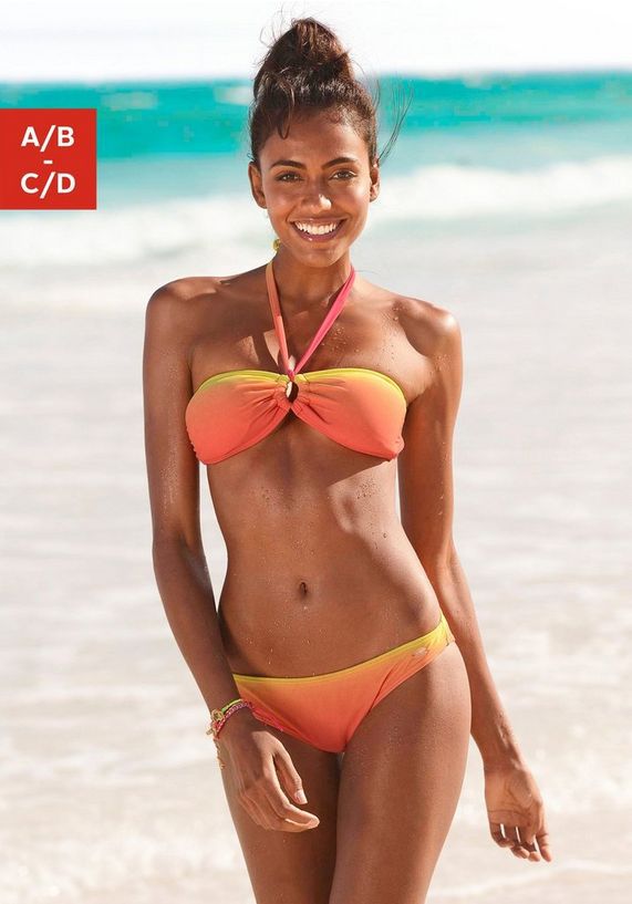 Damen Bikini-Top mit verspieltem Knoten und trendiger Farbabstufung Echo Archiv