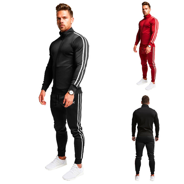 Herren Sportanzug mit Stehkragen und elastischen Bündchen Echoarchiv