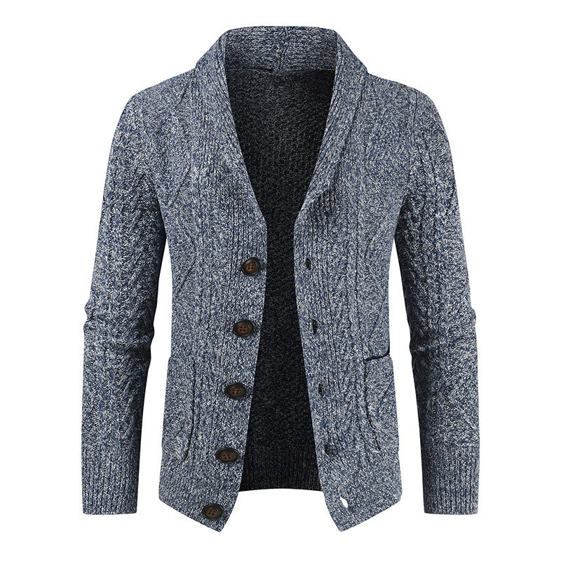 Herren nan Strickcardigan mit Zopfmuster und Schalkragen Echo Archiv