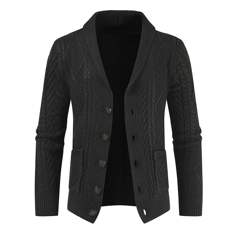 Herren nan Strickcardigan mit Zopfmuster und Schalkragen Echo Archiv