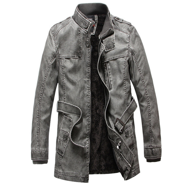 Herren Thermo-Denimparka mit Sherpa‑Futter, hohem Kragen und multifunktionalen Taschen Echo Archiv