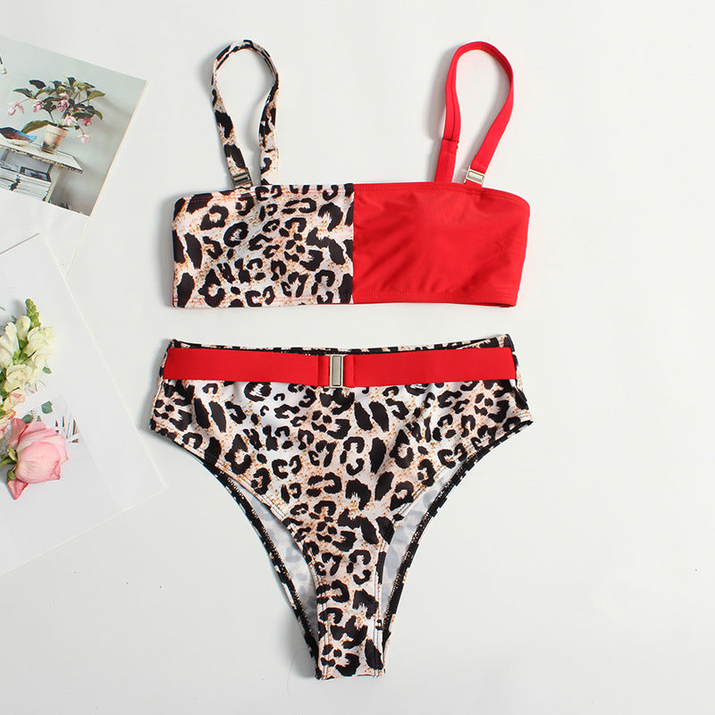 Damen Trendiger Leo-Muster Bikini Echo Archiv