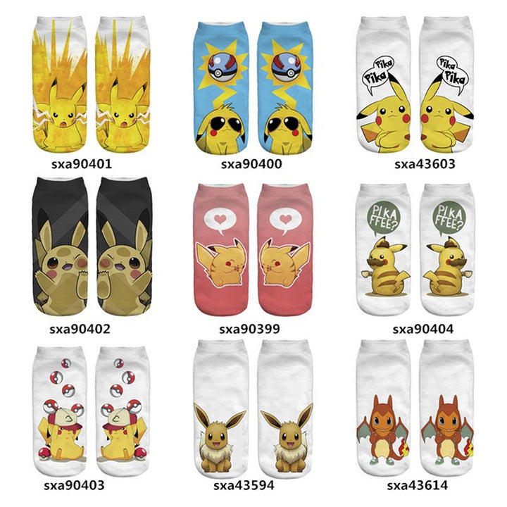 Unisex Niedrige Ankle-Socken mit Cartoon-Monster-Gesicht und weichem Baumwollmix – Norré