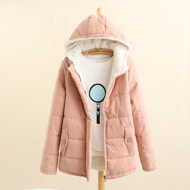 Damen nan gesteppte Kapuzenjacke mit Teddyfutter, verdeckter Druckknopfleiste und aufgesetzten Taschen Echo Archiv