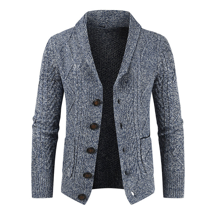 Herren nan Strickcardigan mit Zopfmuster und Schalkragen Echo Archiv