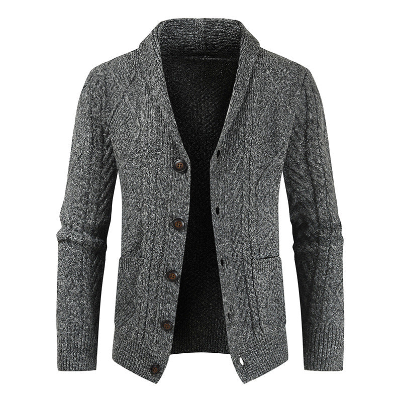Herren nan Strickcardigan mit Zopfmuster und Schalkragen Echo Archiv