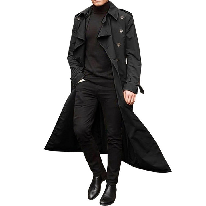 Herren Eleganter Trenchcoat mit stilvollen Knopfdetails und durchgehendem Futter Echoarchiv