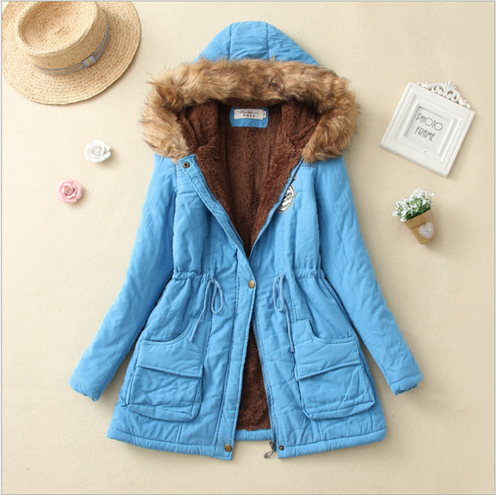 Damen Gefütterter Parka mit Kunstfellkapuze und Teddyfutter – Avérine