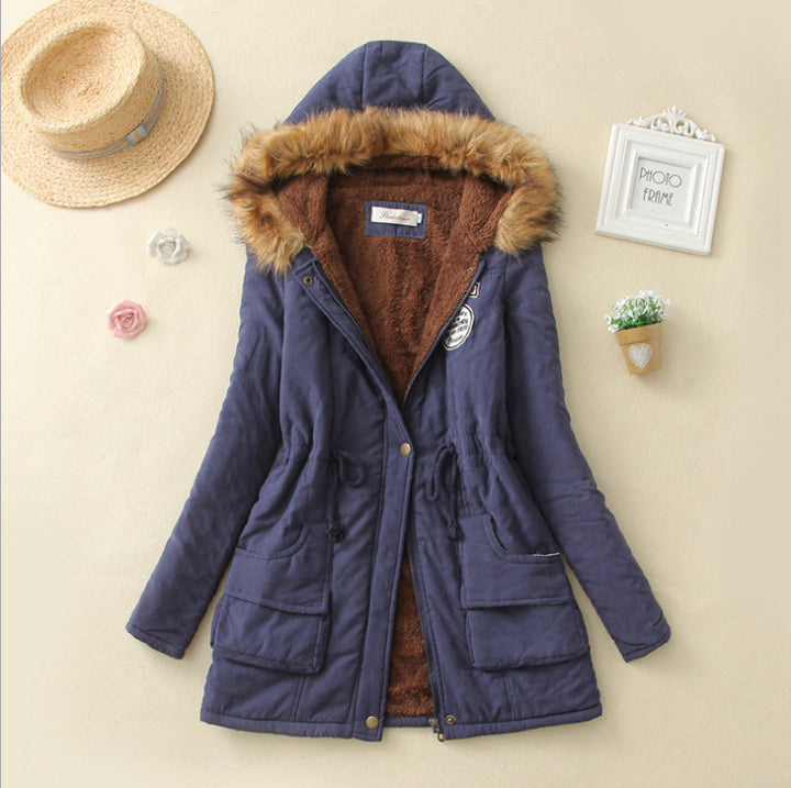 Damen Gefütterter Parka mit Kunstfellkapuze und Teddyfutter – Avérine