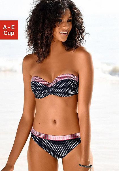 Damen Bandeau-Bikini mit gepolstertem Oberteil und wendbarem Höschen Echo Archiv