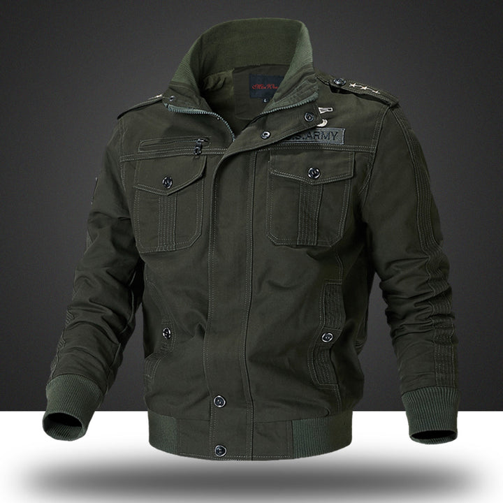 Herren lässige Militärjacke mit praktischen Brusttaschen Echoarchiv