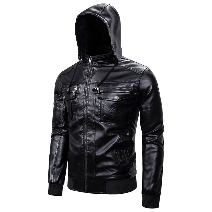 Herren Kunstlederjacke mit kuscheligem Innenfutter und praktischen Taschen Echoarchiv