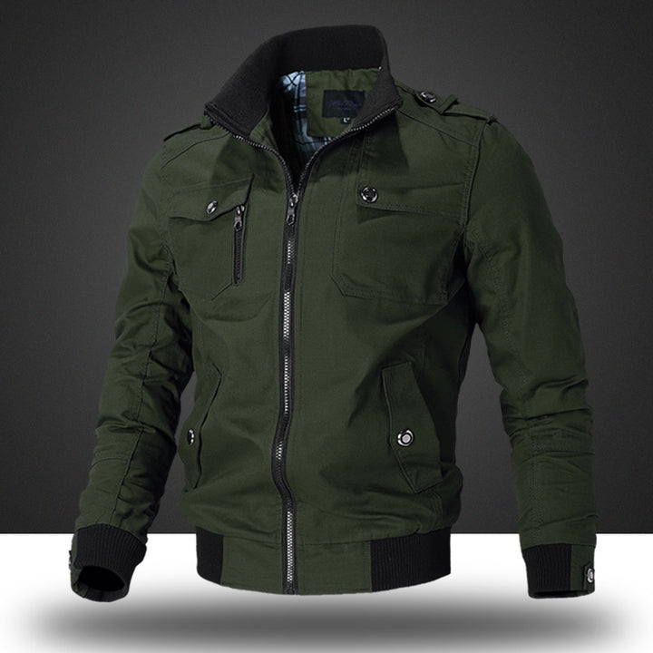 Herren Modische Bomberjacke mit praktischen Taschen und elastischen Bündchen Echoarchiv
