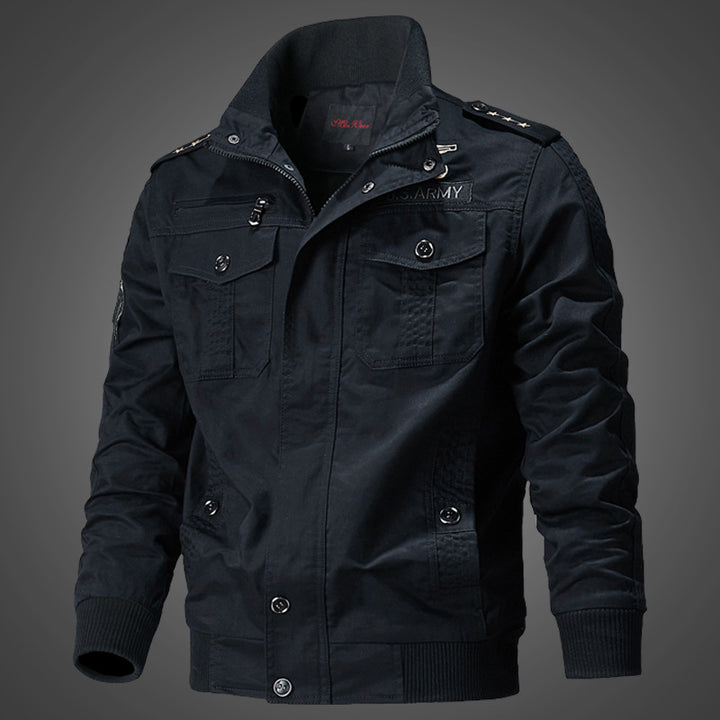 Herren lässige Militärjacke mit praktischen Brusttaschen Echoarchiv