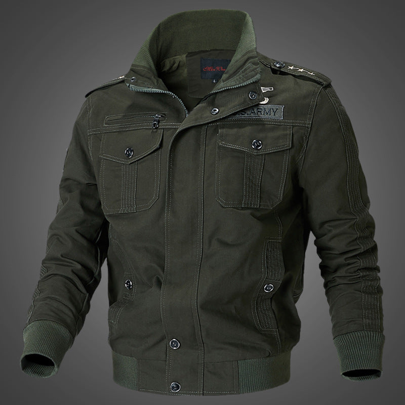 Herren lässige Militärjacke mit praktischen Brusttaschen Echoarchiv