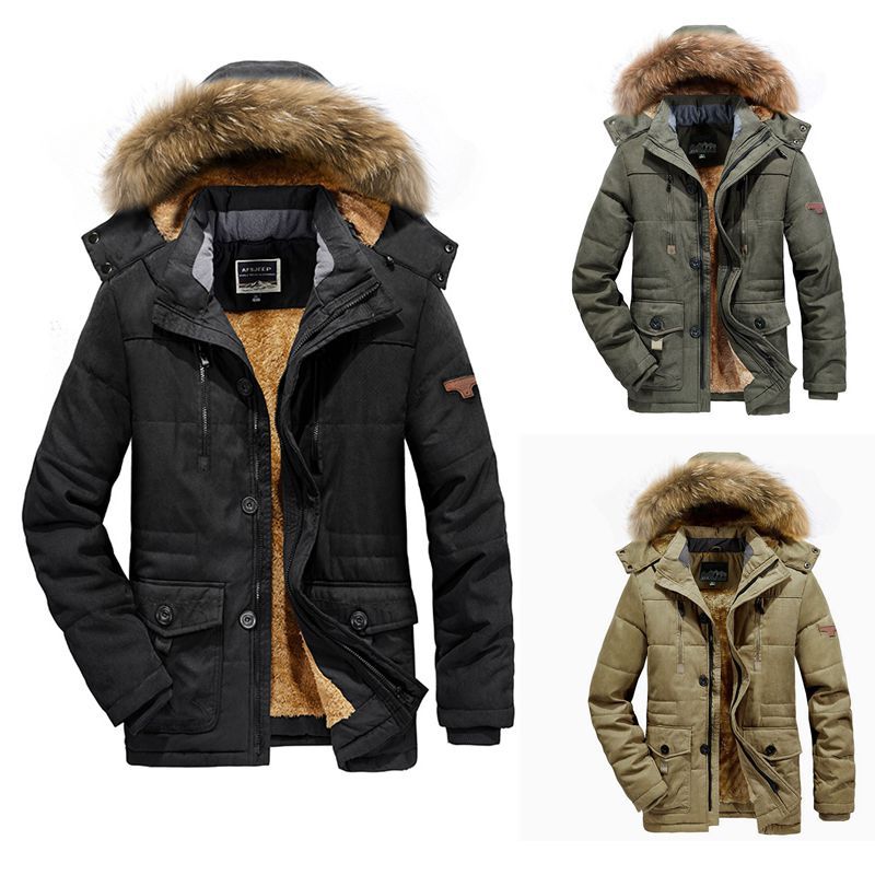 Herren Winterparka mit abnehmbarem Pelzkragen Echo Archiv