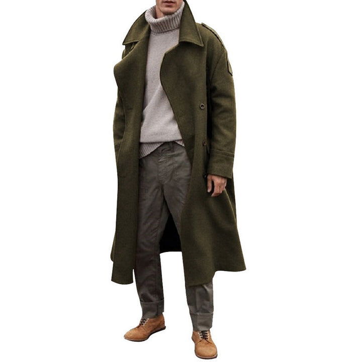 Herren eleganter Mantel mit doppelter Knopfleiste Echoarchiv
