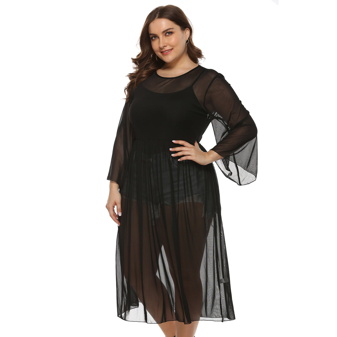 Damen Transparente Strandrobe Echo Archiv