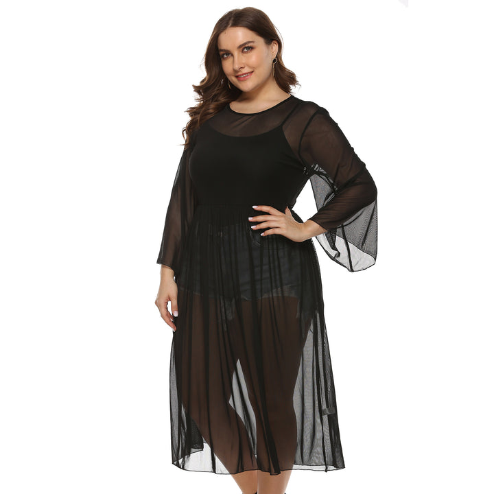 Damen Transparente Strandrobe Echo Archiv