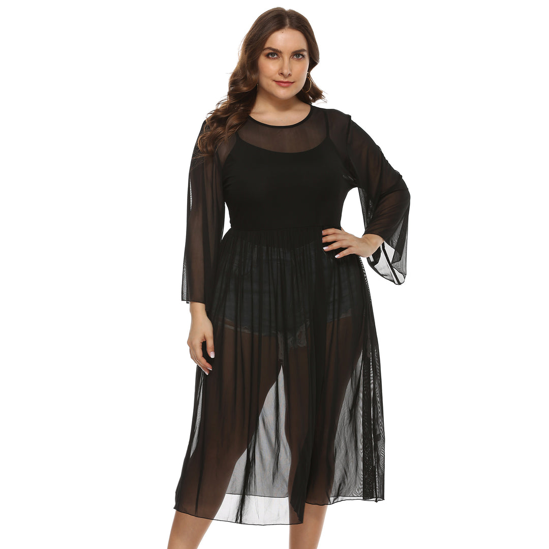 Damen Transparente Strandrobe Echo Archiv