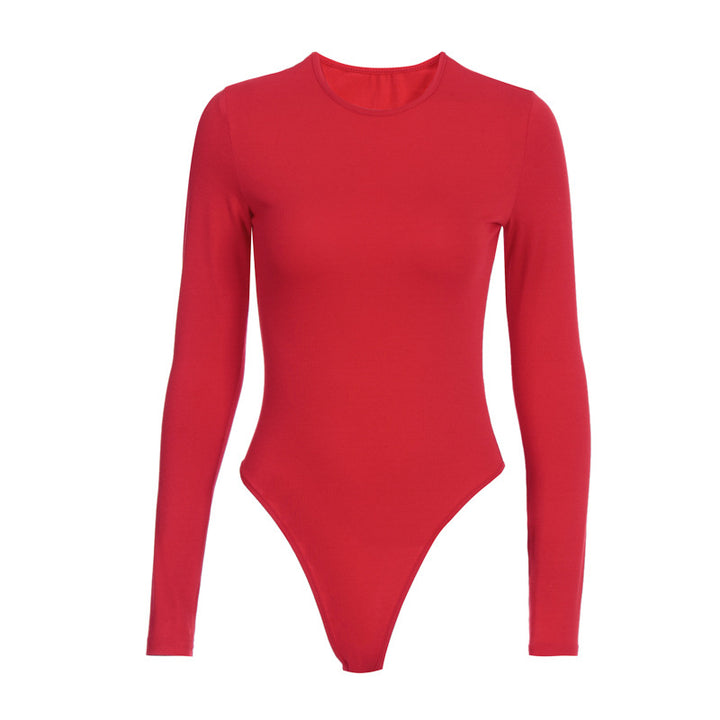 Damen Figurbetonter Langarm-Bodysuit Echo Archiv