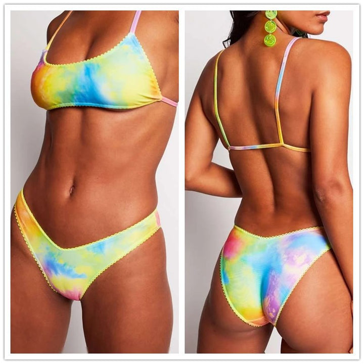 Damen Bunt gemusterter Bikini Echo Archiv