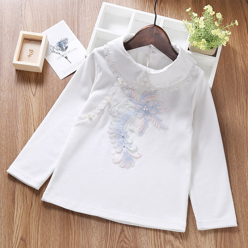 Mädchen modisches Sweatshirt mit elegantem Spitzenbesatz Echo Archiv