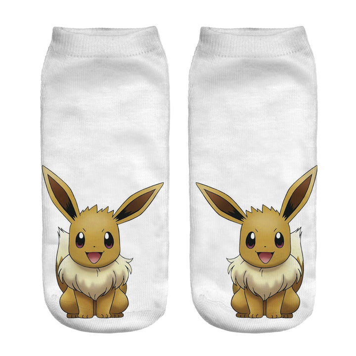 Unisex Niedrige Ankle-Socken mit Cartoon-Monster-Gesicht und weichem Baumwollmix – Norré