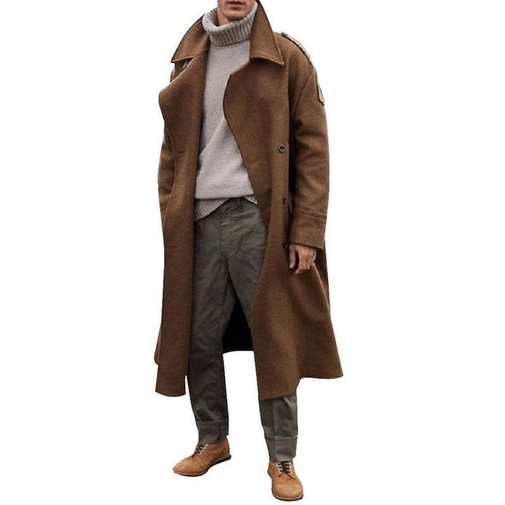 Herren eleganter Mantel mit doppelter Knopfleiste Echoarchiv