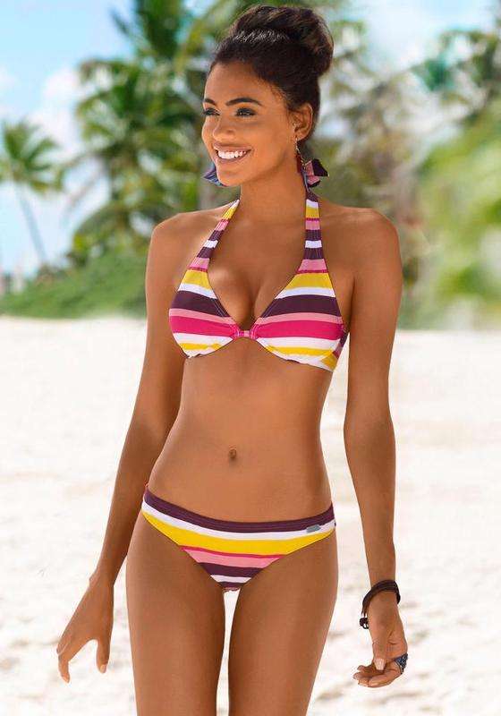 Damen Triangel-Bikini-Set mit trendigen Streifendesign Echo Archiv
