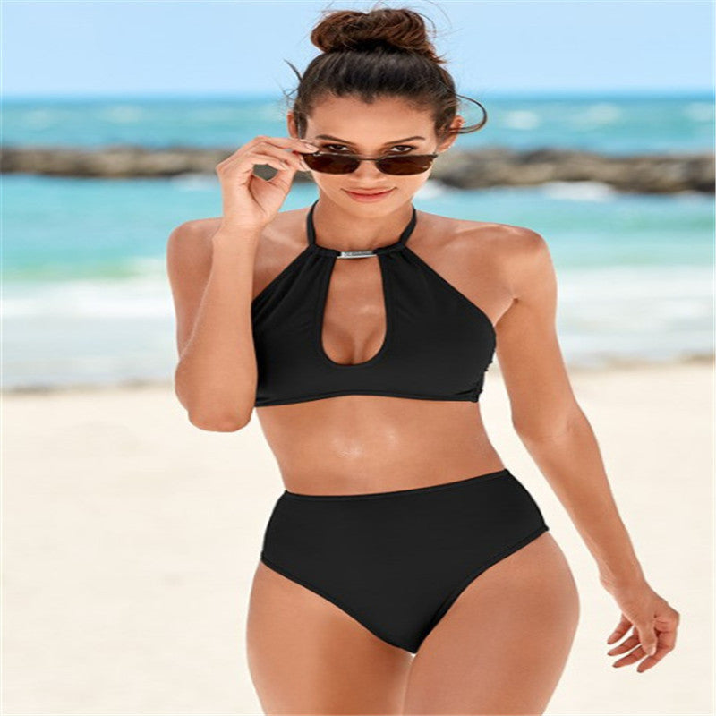 Damen Hochgeschnittener Bikini mit elegantem Halter-Design Echo Archiv