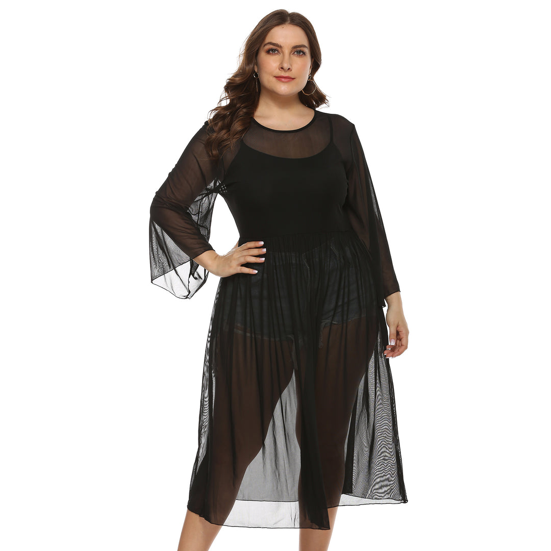 Damen Transparente Strandrobe Echo Archiv