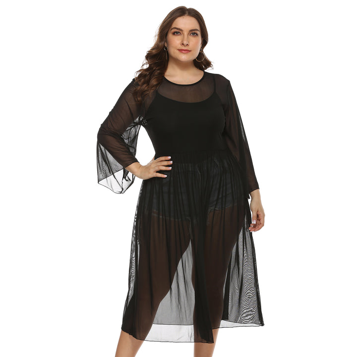 Damen Transparente Strandrobe Echo Archiv