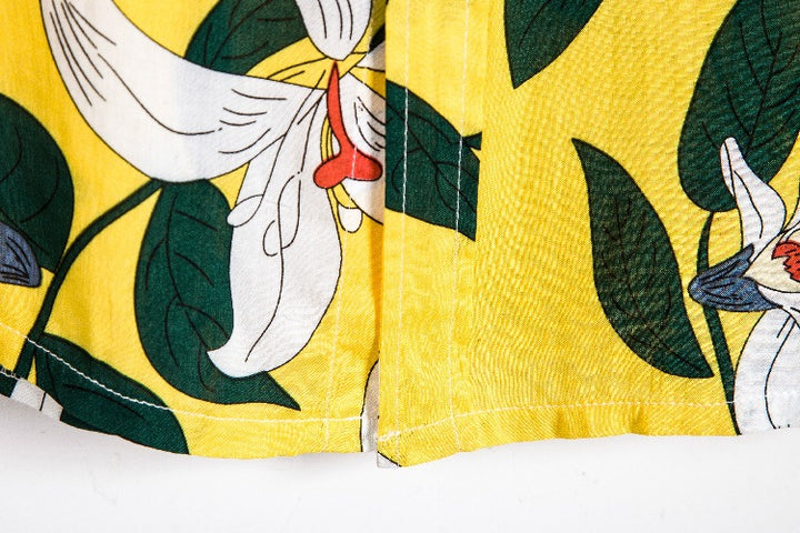 Herren Kurzarmhemd mit floralen Mustern und luftigem Stoff Echoarchiv