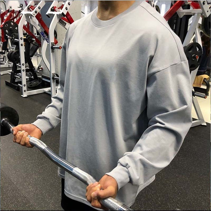 Herren Sportliches Langarm-T-Shirt aus atmungsaktivem Material Echoarchiv
