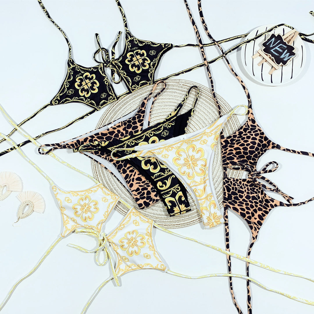 Damen Triangel-Bikini mit raffiniertem Schnür-Design Echo Archiv