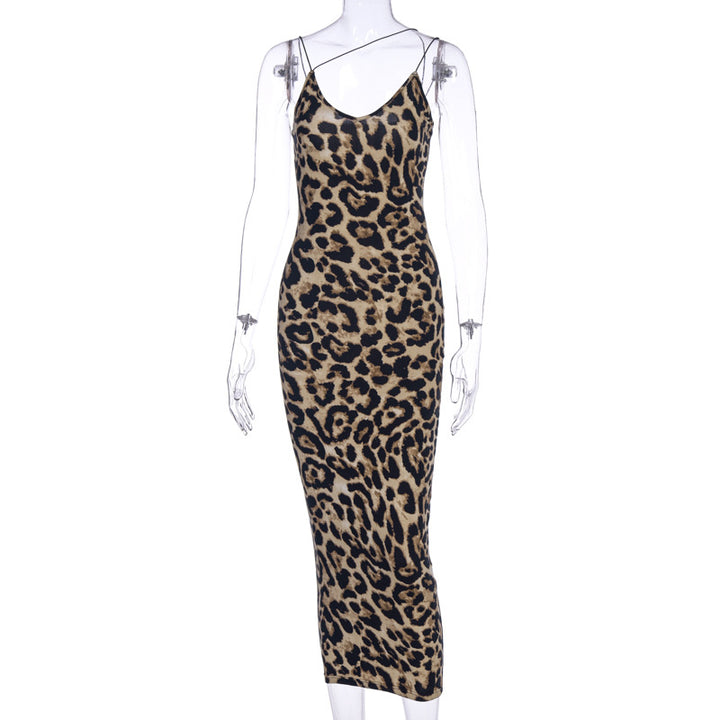 Damen Leopardenmuster Maxikleid Echo Archiv