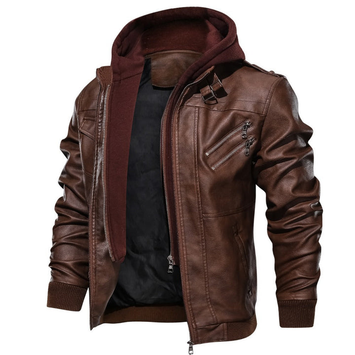 Herren lässige jacke mit abnehmbarer Kapuze und funktionalen Taschen Echoarchiv